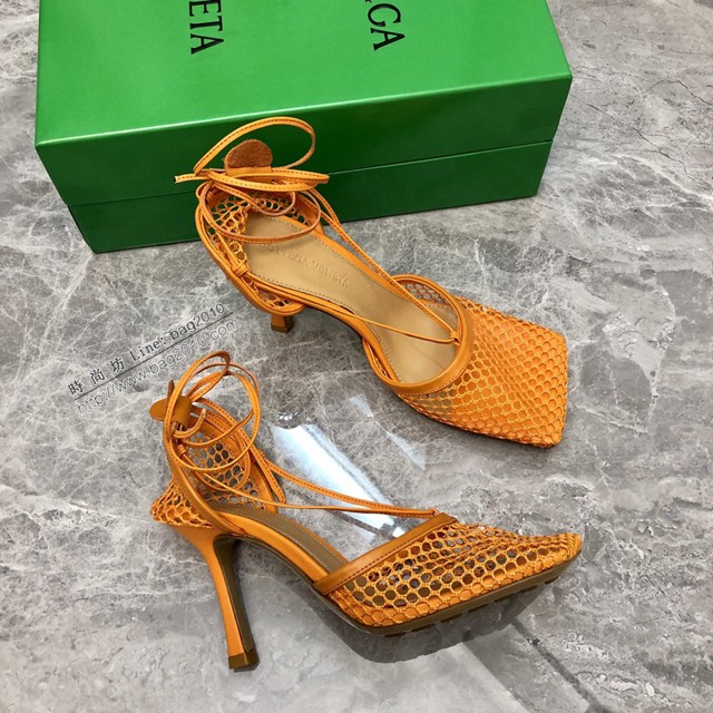BOTTEGA VENETA高端時尚女鞋 寶緹嘉22春夏新款網紗高跟鞋 dx3530
